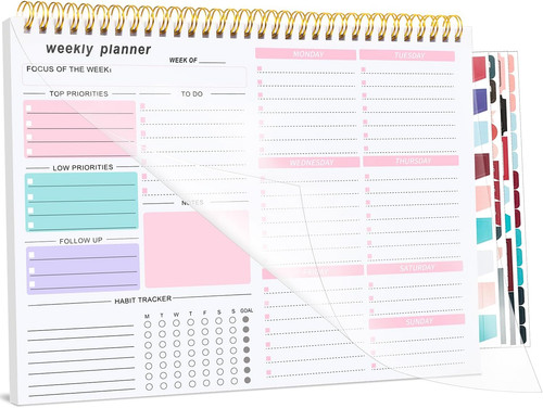 Undated weekly planner pad - weekly, 52