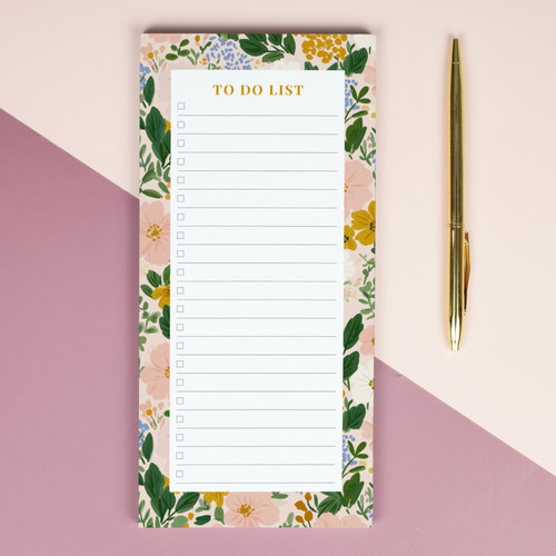 Personalised floral notepad - personalised, dl