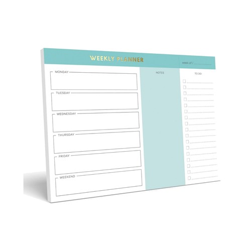 Weekly list pad mint - list,