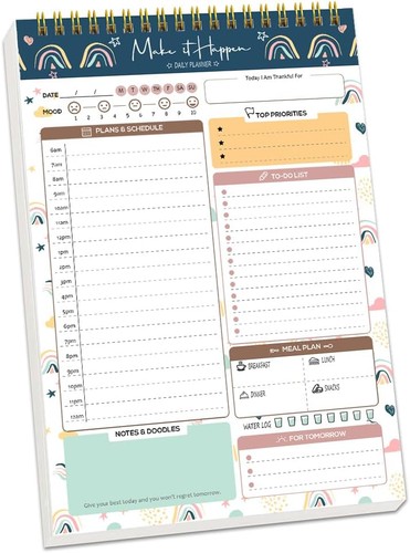 Undated list pad a5 - to-do, pad,