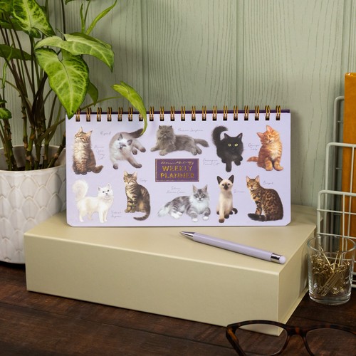 Cats weekly planner with pen - weekly,