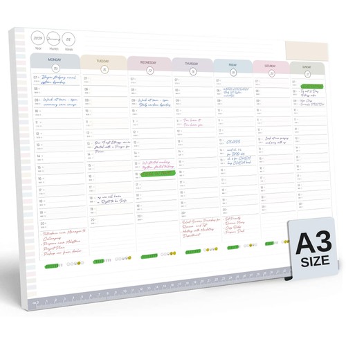 Large weekly planner pad - a3,