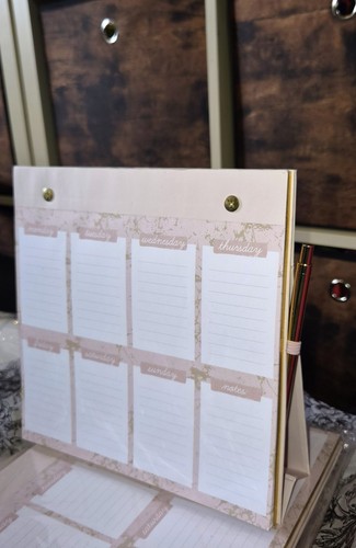 Weekly desk planner pad with - desk,