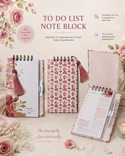 Floral list note pad - floral,