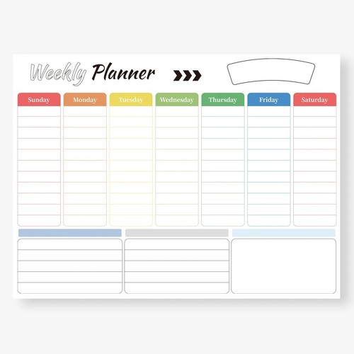 Weekly planner pad tear off - weekly,