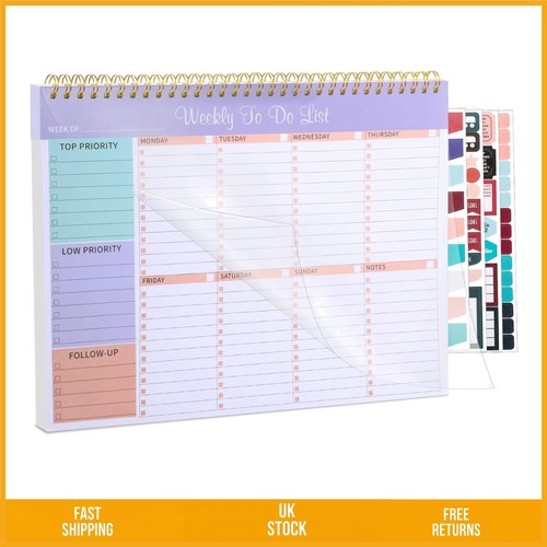 Undated weekly planner notepad - planner,