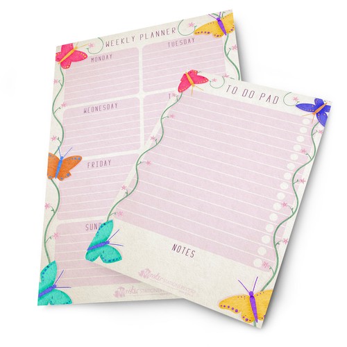 Monster stationery butterfly - stationery,